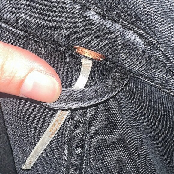 Host Pick⭐️Free People Moonchild Denim Distressed Black Jacket - Picture 14 of 15